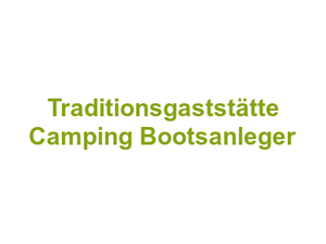 Buhnenhaus Traditionsgaststätte Camping Bootsanleger Logo