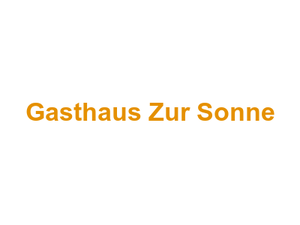 Gasthaus Zur Sonne Logo