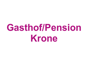 Gasthof/Pension Krone Logo