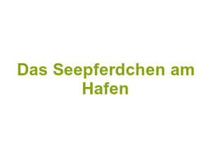 Das Seepferdchen am Hafen Logo