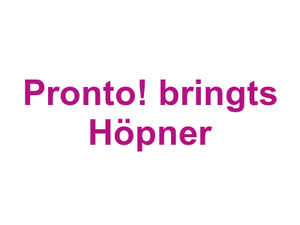 Pronto! bringt's Höpner Logo