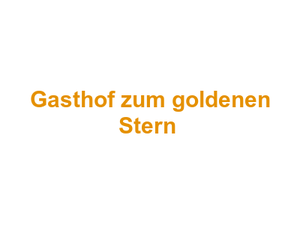 Gasthof zum goldenen Stern  Logo