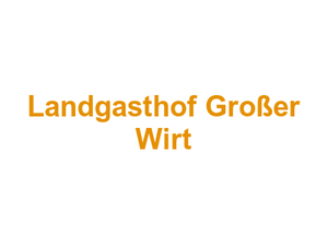 Landgasthof Großer Wirt Logo