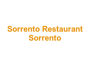 Sorrento Restaurant Sorrento Logo