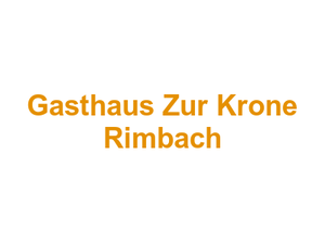 Gasthaus Zur Krone Rimbach Logo