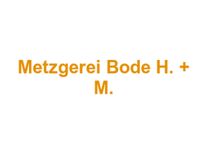 Metzgerei Bode H. + M. Logo