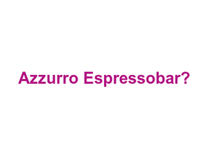 Azzurro Espressobar‎ Logo