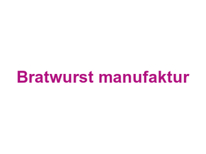 Bratwurst manufaktur Logo