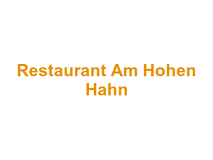 Restaurant Am Hohen Hahn Logo