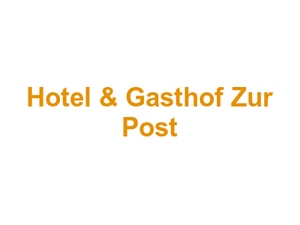 Hotel & Gasthof Zur Post Logo