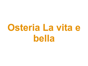 Osteria La vita e bella Logo