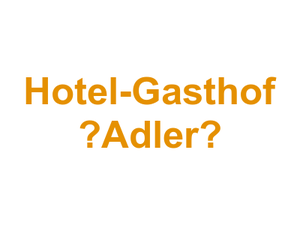 Hotel-Gasthof „Adler“ Logo