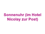 Sonnenuhr (im Hotel Nicolay zur Post) Logo