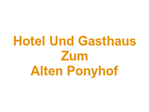 Hotel Und Gasthaus Zum Alten Ponyhof Logo