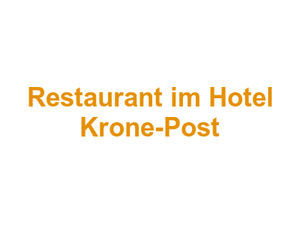 Restaurant im Hotel Krone-Post Logo