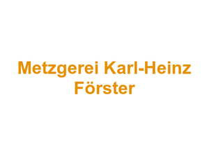 Metzgerei Karl-Heinz Förster Logo