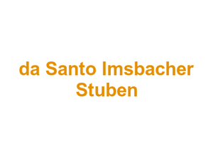 Ristorante Pizzeria da Santo Imsbacher Stuben Logo