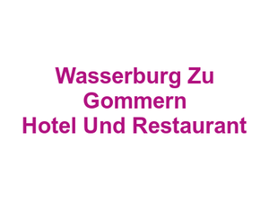 Wasserburg Zu Gommern Hotel Und Restaurant Logo