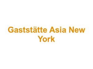 Gaststätte Asia New York Logo