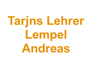 Tarjn's Lehrer Lempel Andreas Logo