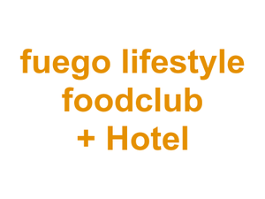 fuego lifestyle foodclub + Hotel Logo