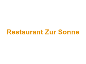 Restaurant Zur Sonne Logo