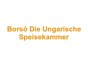 Borsó Die Ungarische Speisekammer Logo