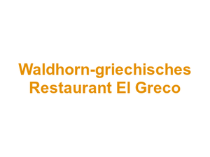 Waldhorn-griechisches Restaurant El Greco Logo