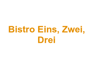 Bistro Eins, Zwei, Drei Logo