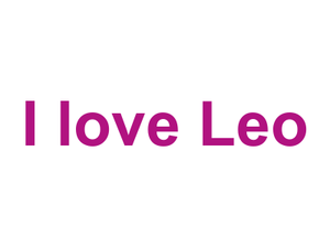 I love Leo Logo
