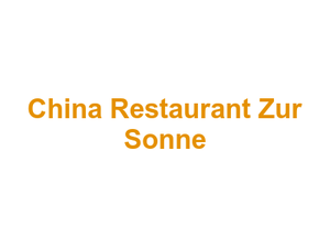 China Restaurant Zur Sonne Logo
