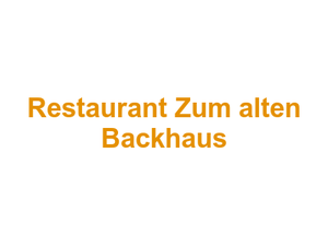 Restaurant Zum alten Backhaus Logo