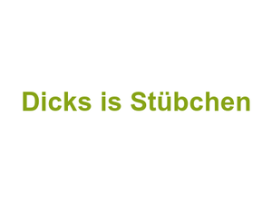 Dicks' is Stübchen Logo