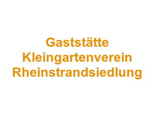 Gaststätte Kleingartenverein Rheinstrandsiedlung Logo