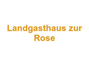 Landgasthaus zur Rose Logo