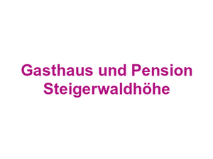 Gasthaus und Pension Steigerwaldhöhe Logo