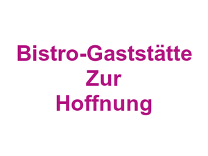 Bistro-Gaststätte Zur Hoffnung Logo