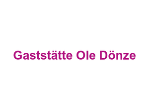 Gaststätte Ole Dönze Logo