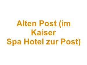 Gourmetrestaurant Zur Alten Post (im Kaiser Spa Hotel zur Post) Logo