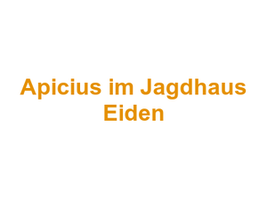 Apicius im Jagdhaus Eiden Logo