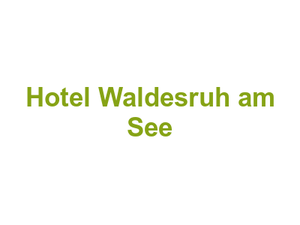 Hotel Waldesruh am See Logo