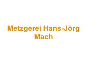 Metzgerei Hans-Jörg Mach Logo