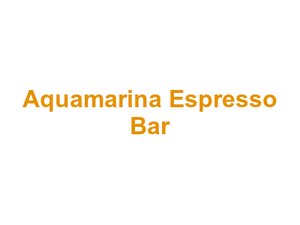 Aquamarina Espresso Bar Logo