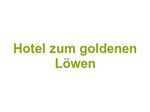 Hotel zum goldenen Löwen Logo