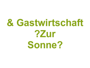 Metzgerei Albert Jung & Gastwirtschaft „Zur Sonne“ Logo