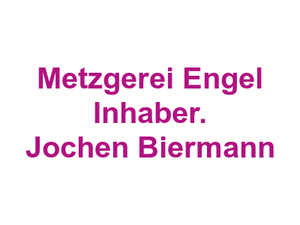 Metzgerei Engel Inhaber. Jochen Biermann Logo