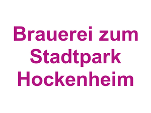 Brauerei zum Stadtpark Hockenheim Logo