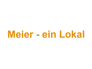 Meier - ein Lokal Logo