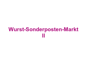 Metzgerei Wurst-Sonderposten-Markt II Logo