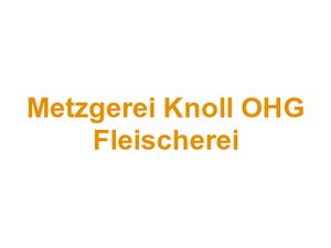 Metzgerei Knoll OHG Fleischerei Logo